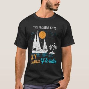 Retro Vintage Key Largo Family Vacation Matching F T-Shirt