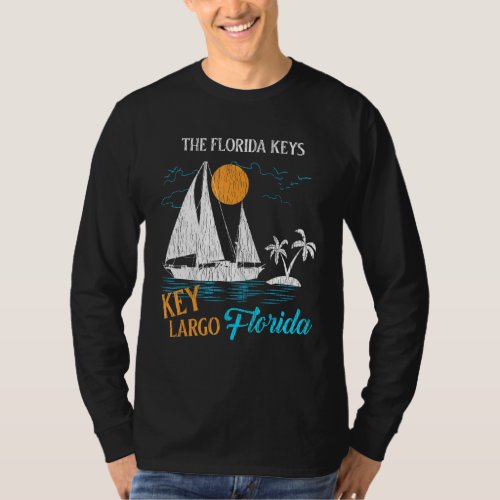 Retro Vintage Key Largo Family Vacation Matching F T_Shirt