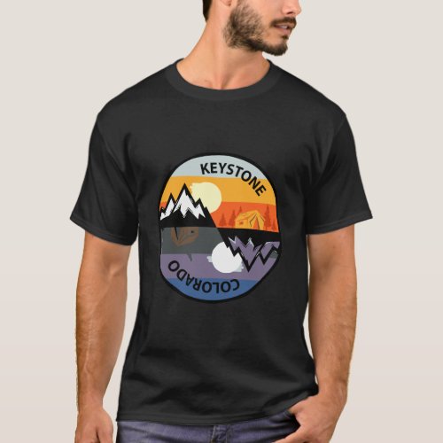 Retro Vintage Keystone Colorado Souvenir T_Shirt