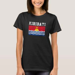 Retro Vintage Kiribati Flag Kiribati Roots T-Shirt
