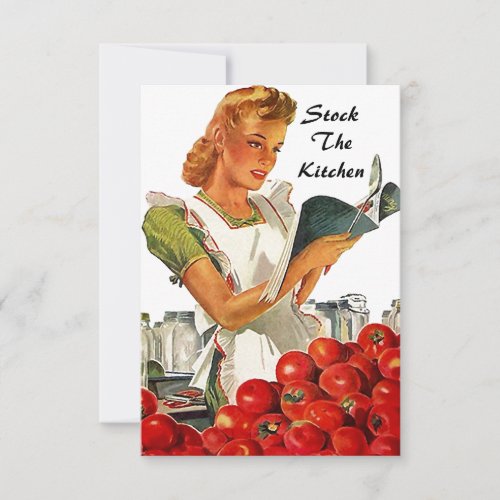 Retro Vintage Kitchen Bridal Shower Invitations