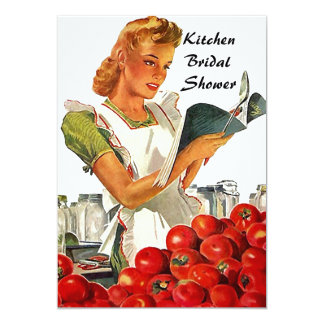 Retro Kitchen Themed Bridal Shower Invites Paper Crave Retro Kitchen Bridal Shower Invitations