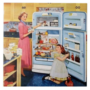 Retro vintage kitchen decor ceramic tile