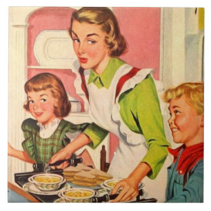 retro vintage kitchen decor ceramic tile