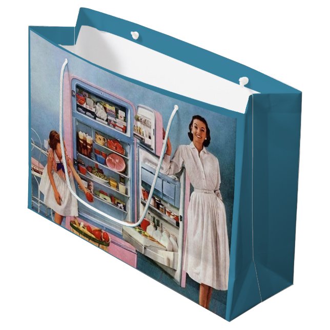 Retro vintage kitchen party large gift bag (Front Angled)