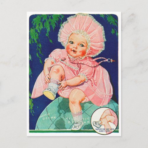 Retro Vintage Kitsch 30s Toy Doll Precious Postcard