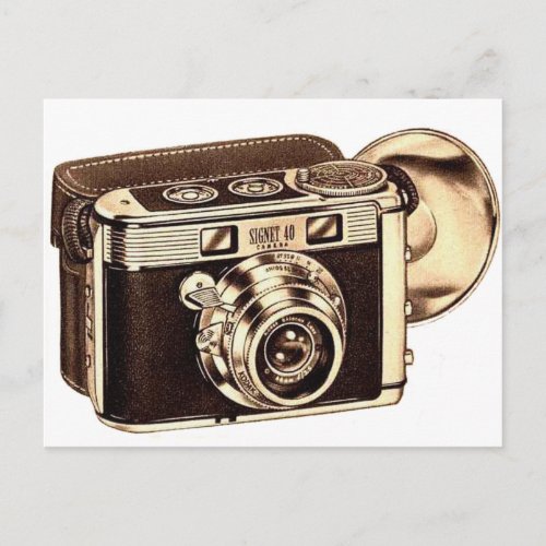 Retro Vintage Kitsch 50s 35mm Camera Postcard