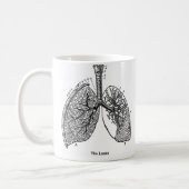 Retro Vintage Kitsch Anatomy Medical Lungs Coffee Mug (Left)