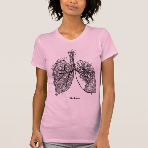 Retro Vintage Kitsch Anatomy Medical Lungs T_Shirt