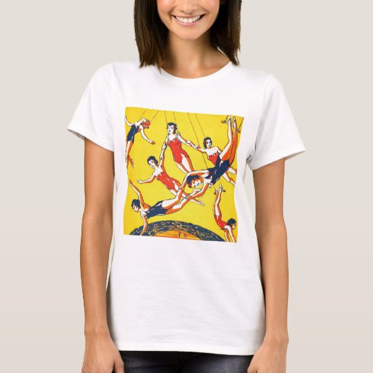 Retro Vintage Kitsch Circus Trapeze Artists T-Shirt