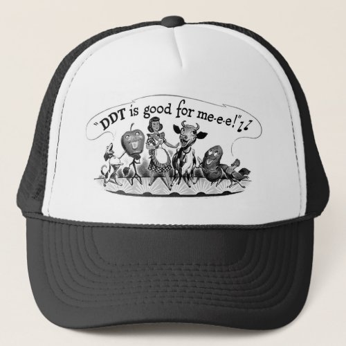 Retro Vintage Kitsch DDT is Good For Me Ad Trucker Hat