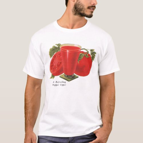 Retro Vintage Kitsch Food Tomatoes Tomato Juice T_Shirt