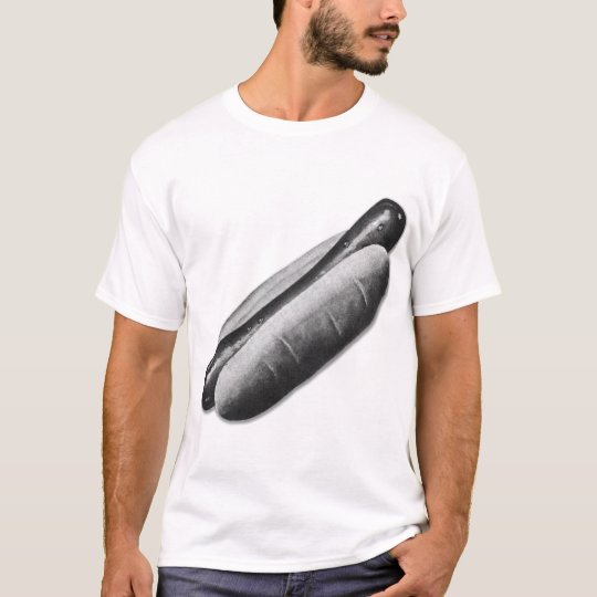 Retro Vintage Kitsch Hot Dog Frankfurter and Bun T-Shirt