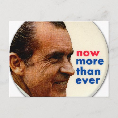 Retro Vintage Kitsch Nixon Now More Then Ever Postcard