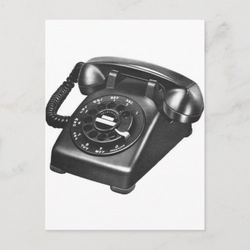 Retro Vintage Kitsch Telephone Model 500 Rotary Postcard