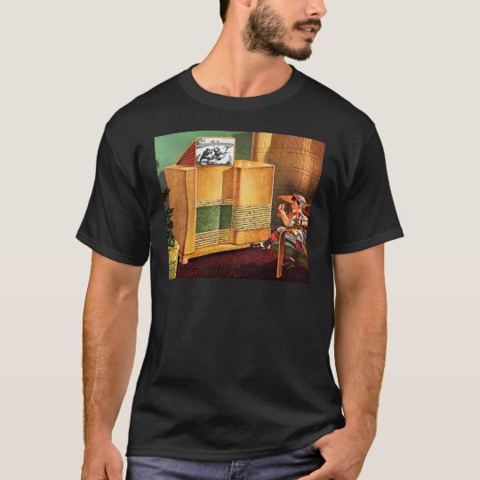Retro Vintage Kitsch TV Television Radio T-Shirt
