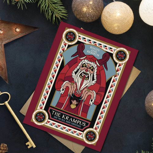 Retro Vintage Krampus  the Old Dark Christmas Holiday Postcard