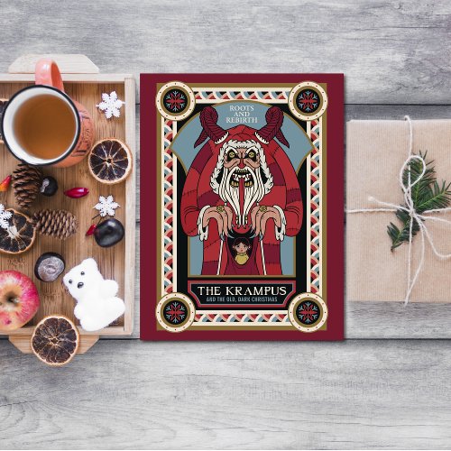 Retro Vintage Krampus  the Old Dark Christmas Invitation Postcard