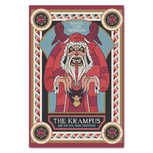 Retro Vintage Krampus  the Old Dark Christmas Tissue Paper