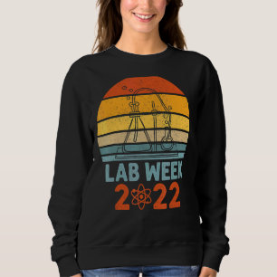 Retro Vintage Lab Week 2022 Laboratory Scientist T Sweatshirt