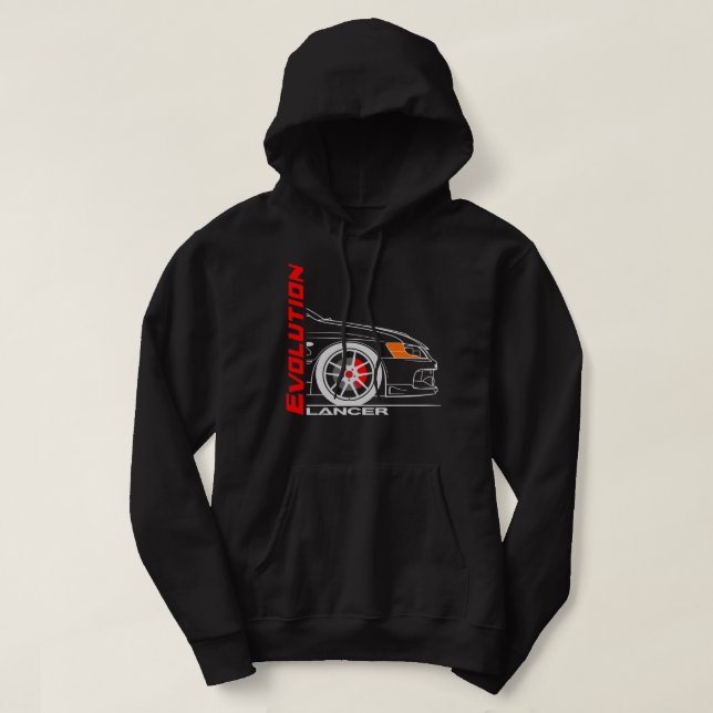 Retro Vintage Lancer Evolution Hoodie (Design Front)