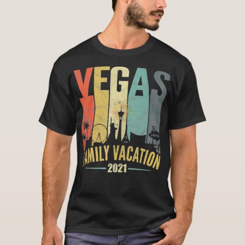 Retro Vintage Las Vegas Family Vacation 2021  T_Shirt