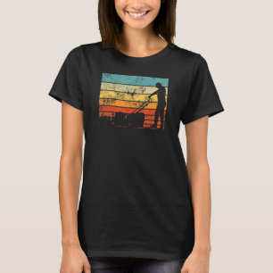 Retro Vintage Lawn Mower Gardener Lawn Mowing T-Shirt