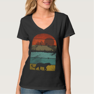 Retro vintage Leopard  and cute animal  2 T-Shirt
