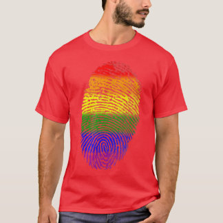 Retro Vintage LGBT Gay Its In My DNA Rainbow Flag  T-Shirt