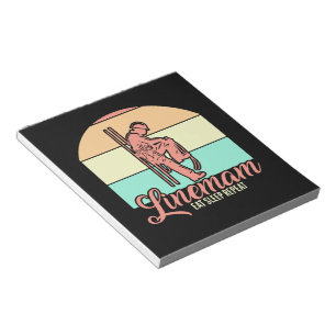 Retro Vintage Lineman  Notepad