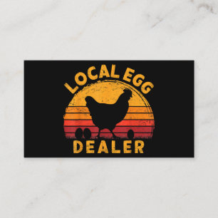 Retro Vintage Local Egg Dealer Farmer Chicken Egg Business Card