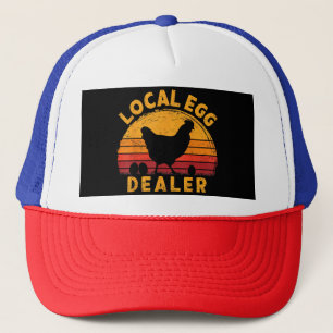 Retro Vintage Local Egg Dealer Farmer Chicken Egg Trucker Hat