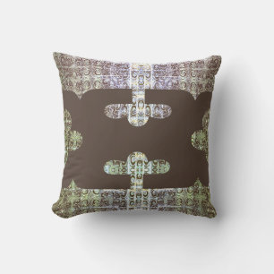 Retro Vintage looking abstract pattern Throw Pillow