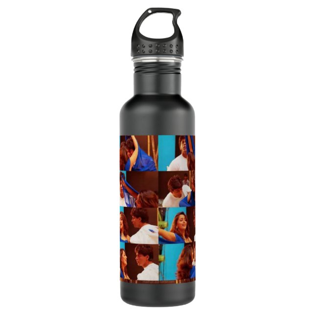 Retro Vintage Madhuri Dixit Shahrukh Khan Stainless Steel Water Bottle (Front)
