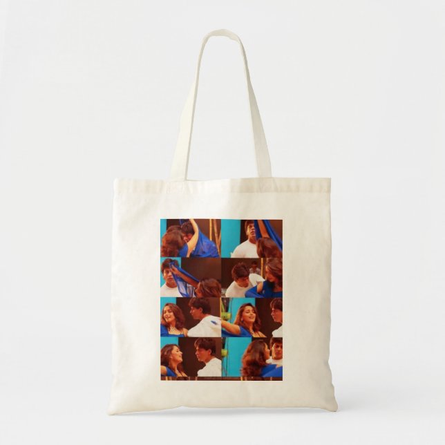 Retro Vintage Madhuri Dixit Shahrukh Khan Tote Bag (Front)
