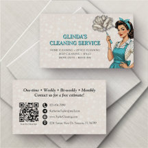Retro Vintage Maid Service House Cleaner