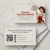 Retro Vintage Maid Service House Cleaner