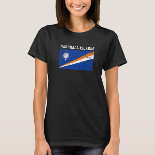 Retro Vintage Marshall Islands Flag Marshallese Ro T_Shirt