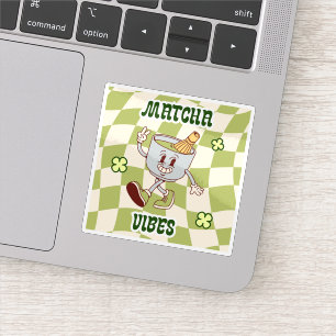 Retro Vintage Matcha Vibes Sticker