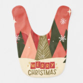Merry Christmas Baby Bib | Zazzle
