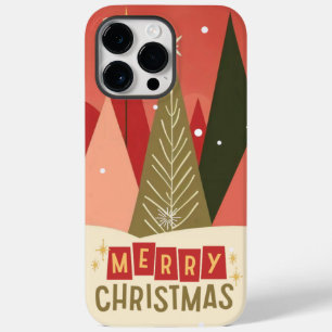 Retro/Vintage Merry Christmas tree Case-Mate iPhone 14 Pro Max Case