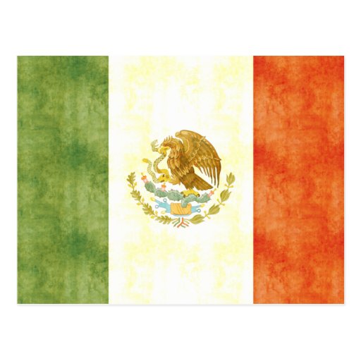 Retro Vintage Mexico Flag Postcard | Zazzle