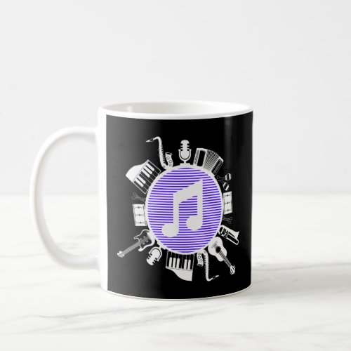 Retro Vintage Mic Music Rock Musician Jazz Songwri Coffee Mug