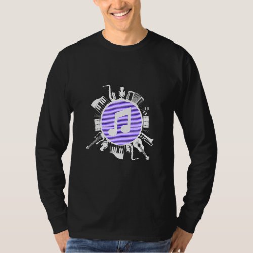 Retro Vintage Mic Music Rock Musician Jazz Songwri T_Shirt