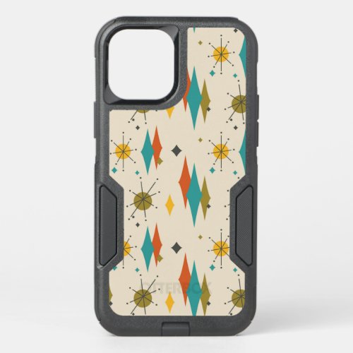 Retro Vintage Mid Century Mod Atomic Space Age OtterBox Commuter iPhone 12 Case