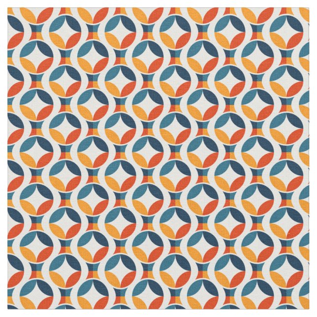 Retro Vintage Mid Century Modern Fabric (Close Up)