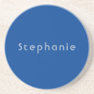Retro Vintage Minimalist Modern Blue Coaster