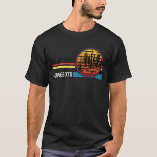 Retro Vintage Minnesota Mn 80s Forest Lake Sunset T-Shirt