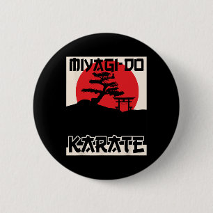 Retro Vintage Miyagi-do Karate Life Bonsai Tree Ma Button