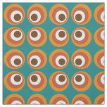 Retro Vintage Mod Circle Pattern Fabric